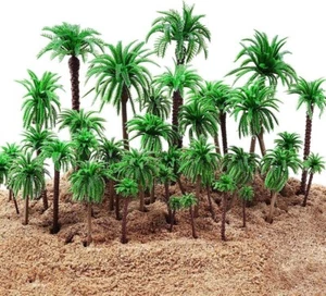 48 Pcs Palm Trees Coconut Tree Model for Miniature Garden Train Railroad Scenery - Picture 1 of 14