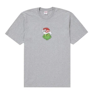 SUPREME GRINCH TEE T-Shirt HEATHER GREY Size SMALL S FW24 Box Logo NEW IN BAG - Picture 1 of 6