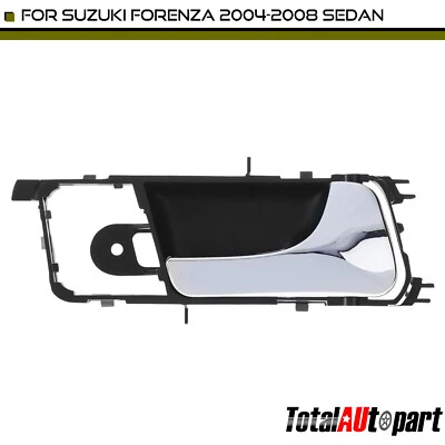 Manija de puerta interior cromada/negra para Suzuki Forenza 2004-2008 pasajero delantero derecho Foto 1 de 4
