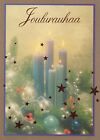 Happy New Year Christmas Candle Vintage Postcard Cpsm #Pav835.U