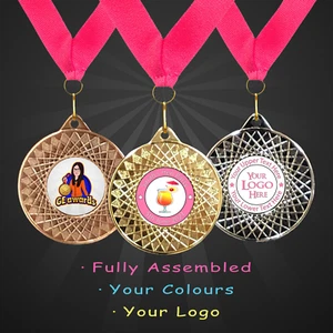 Personalised Hen Party/Do Medal + Ribbon + Engraving + Your Own Design - Picture 1 of 9