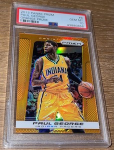 2013 PANINI PRIZM PAUL GEORGE ORANGE PRIZM /60 SP PSA 10 GEM MINT POP 4