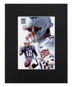 New England Patriots Tom Brady NFL Football Print Picture Art Poster Matted 8x10 - Picture 1 of 5
