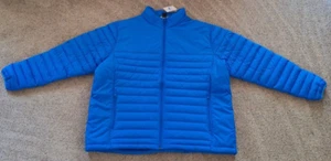 Tri Mountain Mens Blue Puffer Jacket Coat Size 3XL With Zip Pockets New w/Tag - Picture 1 of 16