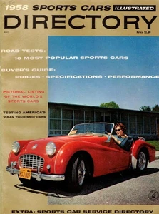 SPORTS CARS ILLUSTRATED 1958 DIRECTORY~ Corvette, MGA, Jag XK140, Triumph, Healy - Picture 1 of 6