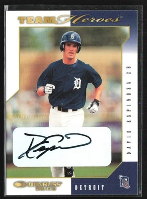 David Espinosa 2003 Donruss Team Heroes Auto #194 Detroit Tigers - Image 1 of 2