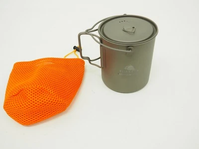 Toaks Titanium 750ml Camp Pot Gray w/ Handle and cover  - Image 1 of 4