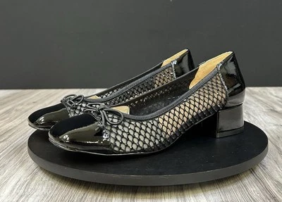 Zapatos de vestir CHARLES DAVID Zenith-1, charol negro malla lisa, para mujer talla 8,5 Foto 1 de 4