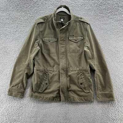 Куртка мужская Diesel очень большая зеленая военная полевая универсальная 100% хлопок на молнии - Изображение 1 из 4