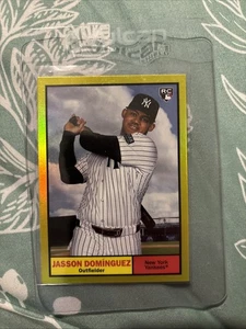 2024 Topps Archives - 1961 Topps Jasson Dominguez #1 Yellow Foilboard (RC) - Picture 1 of 2