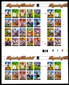 Legends of Baseball 3408 Cross Gutter Pannello di 42 da foglio stampa - Foto 1 di 2