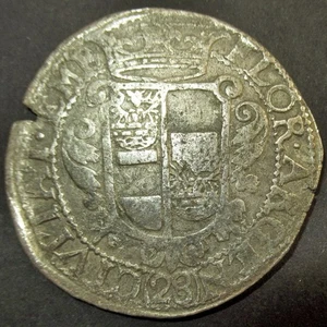 Shipwreck salvage COA! 1634-39 AD DUTCH COLONIAL SILVER EAGLE DOLLAR! City Emden - Picture 1 of 3