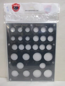 Kapitaler Kunststoff Münzhalter #460B USA 20. Jahrhundert Typ Münzen schwarz - Bild 1 von 2