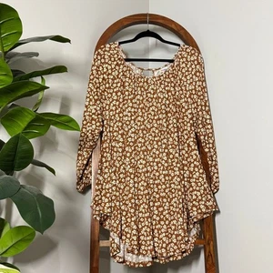 Lularoe 2XL Joani senf geblümt 3/4 Raglanärmel Bluse Oberteil NEU - Bild 1 von 10