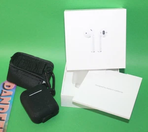 Apple Airpods OEM Headphone Ear Buds White A2032 With Carrier Charging Case Box - Picture 1 of 14
