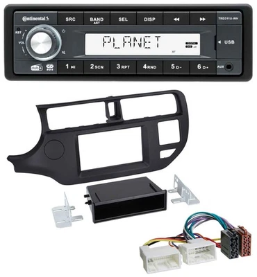 Continental MP3 AUX USB DAB 1DIN Autoradio für Kia Rio (UB 2011-2014) schwarz - Bild 1 von 4
