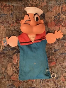 1967 Popeye Puppet Pull String Talker di Mattel restaurato per parlare/pulito - Foto 1 di 9