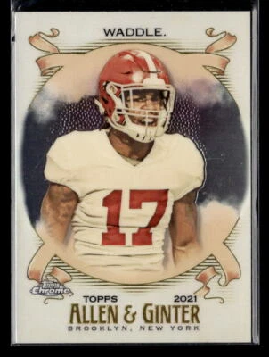 Jaylen Waddle RC - 2021 Topps Allen & Ginter Chrome Rookie #214 - Image 1 of 2
