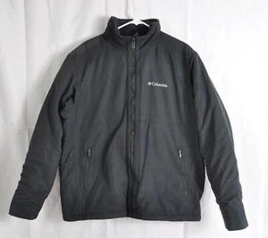 Columbia Men's Large Soft Black Zip Up Coat Size Large With Pockets Large - Picture 1 of 6
