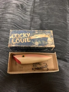 Vintage Lucky Louie Fishing Lure Pearl Pink - Picture 1 of 12