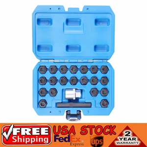 Wheel Lock Key Removal Kit Anti-Theft Lug Nut Set Fit For BMW Wheel Locking Key - Foto 1 di 17