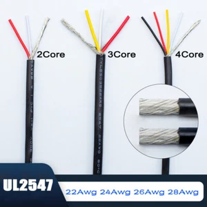 2/3/4 Core Shielded Wire 22AWG/24AWG/26AWG/28AWG Audio Headphone Signal Cable - Picture 1 of 8