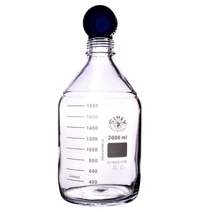 SIMAX GLASS REAGENT BOTTLE GL45 WITH POURING CAP & RING 2000ML LABORATORY BOTTLE - Picture 1 of 3