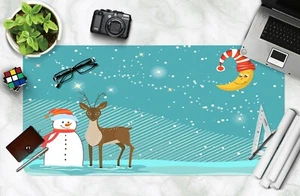 3D Christmas Hat I33 Christmas Non-slip Desk Mat Keyboard Pad An - Picture 1 of 7