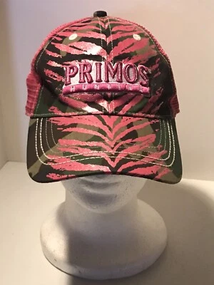 Girl's Primos Hunting Camo Ball Cap Youth Pink Trucker Hat Adjustable Strap Flaw - Image 1 of 4