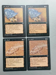 Dry Spell x4 PLAYSET, MTG Homelands (1995) Common Black Sorcery NM - Picture 1 of 2