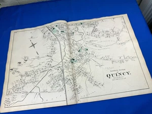 1876 Southern QUINCY, MA Map, Businesses, Residents, Historical JOHN ADAMS HOME - Picture 1 of 14