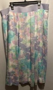 Ruby RD Woman- Women’s Long Flowered Skirt Size 2X - Picture 1 of 9