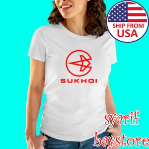 Sukhoi Russian Aircraft Women's White Size S to 2XL - Picture 1 of 1
