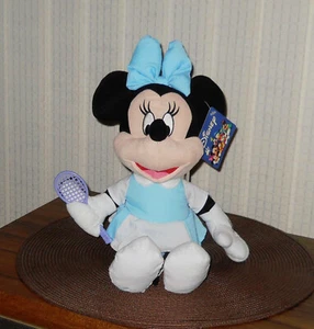 DISNEY MICKEY GIRL MINNIE MOUSE AS TENNIS PLAYER STUFFED PLUSH ANIMAL DOLL NWT  - Picture 1 of 2