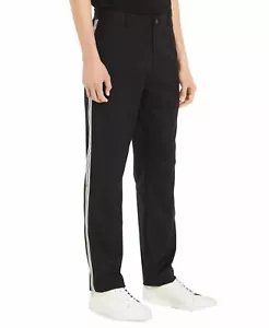 New Calvin Klein Men's Black Straight Fit Pants Size 34x34 NWT MSRP $69 A1020 - Picture 1 of 8