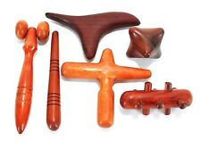 Set 6 Pcs. Reflexology Traditional Thai Massage Wooden Stick Tool Hand Head Foot