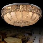 Dimmable Led Crystal Ceiling Light Flush Mount Ceiling Lamp Light Fixture Remote