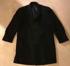 EUC! Mens Cherskin Black Wool/Nylon/Cashmere Coat Sz 42S Handsome Classic Style! - Picture 1 of 7