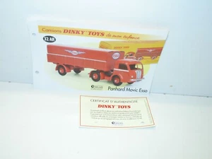 1 Sheet + Certif. Dinky Toys Atlas Repro Ref 32 Ar, Panhard Movic Esso Semi-Remo - Picture 1 of 1