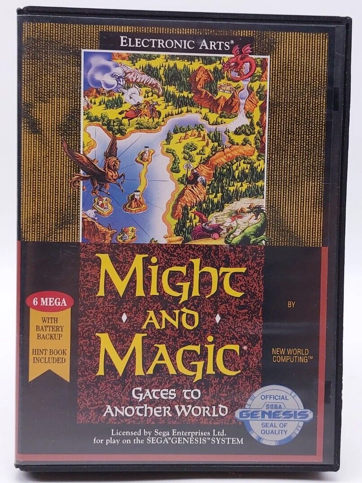 Might and Magic 1 Gates to Another World (Sega Genesis, 1991) w/ Case - Image 1 of 4