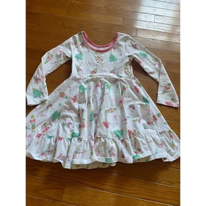 Eleanor Rose Dress Girls Size 6-7 AOP Nutcracker Christmas Fit Flare Stretch - Picture 1 of 5