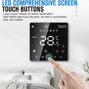 Touch Control Smart Thermostat for Smart Home Electric/Water Heating Wifi Tuya - Picture 1 of 12
