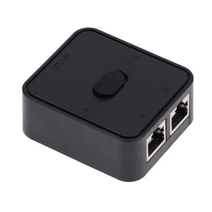 RJ45 Network Switch Selector 1000Mbps 2 In 1 Out/1 In 2 Out Internal External - Photo 1/12