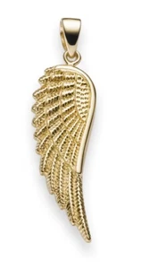 Goldanhänger Flügel Engelsflügel 585 Gold 14K Gelbgold Anhänger 9x34mm - Bild 1 von 3