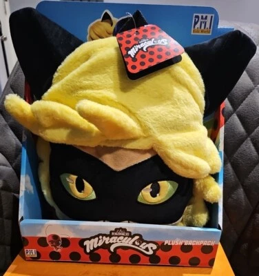 Miraculous Marienkäfer Katze schwarz Plüsch Kinder Rucksack Tasche Cartoon Anime