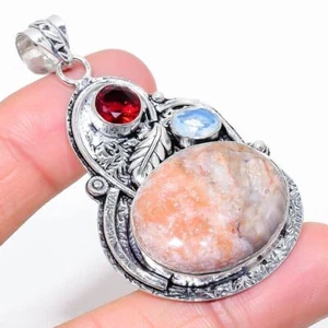 Ciondolo gioielli in argento sterling 925 fatto a mano con pietra preziosa... - Foto 1 di 1