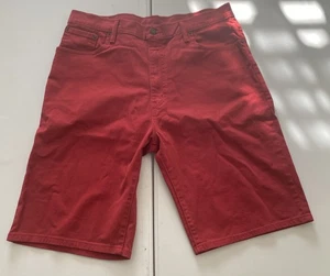 Pantaloncini jeans uomo Levi's 569 taglia 36 relaxed larghi dritti denim rosso stile anni '90 - Foto 1 di 10