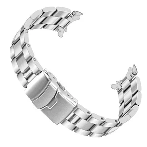 Stainless Steel Curved Solid End Tapered 22mm Band Metal Strap Bracelet Deplo... - Picture 1 of 7