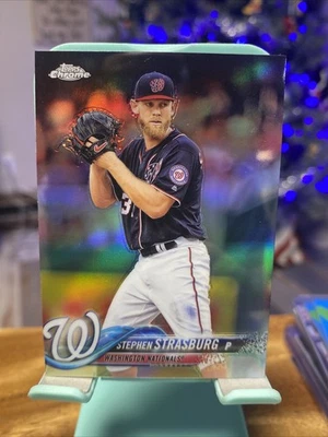 2018 Topps Chrome Refractor Stephen Strasburg - Image 1 of 2
