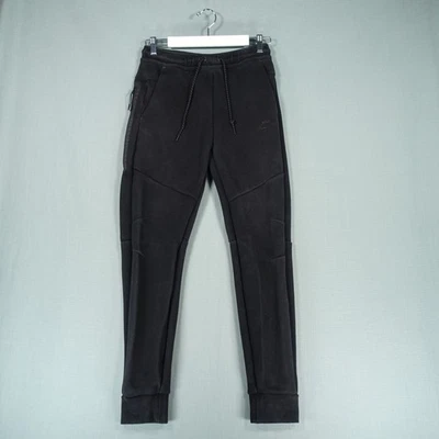 Nike Joggers Bottoms Mens Medium Black Tech Fleece Swoosh Pants Tracksuit - Image 1 of 4